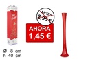Florero cristal Navidad redondo rojo 40 cm