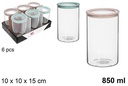 Bote borosilicato tapa cristal multiusos 850 ml