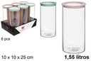 Bote borosilicato tapa cristal multiusos 1.55 litros