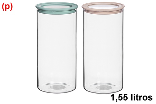 [123319] Multipurpose 1.55 liters borosilicate glass lid jar