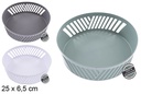 Cesta organizadora plástico color surtido 25x6.5 cm
