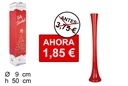 Florero cristal Navidad redondo rojo 50 cm