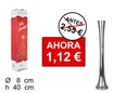 Florero cristal Navidad redondo plata 40 cm