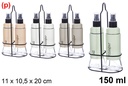 Set aceitera/vinajera cristal con tapón pulverizador 150 ml