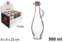 Aceitera cristal Málaga tapón corcho 500 ml