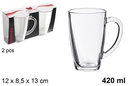 Pack 2 tazas cristal Barcelona 420 ml