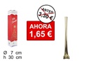 Florero cristal Navidad cuadrado oro 30 cm