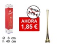 Florero cristal Navidad cuadrado oro 40 cm