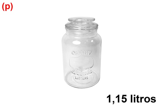[123430]  Pote de vidro com tampa hermética 1,15 litros