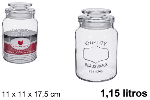 [123430] Barattolo di vetro con coperchio ermetico 1,15 litri