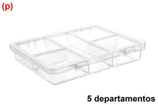 [123472] Organizador de caixa de plástico 5 departamentos