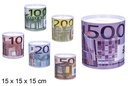 Hucha metal euros 15x15 cm