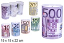 Hucha metal euro 15x22 cm