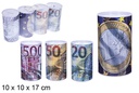 Hucha metal euros 10x17 cm