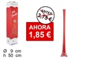 Florero cristal Navidad cuadrado rojo 50 cm