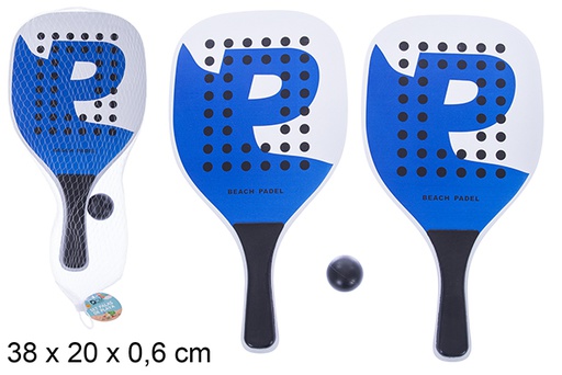 [123536] Rectangular beach racket set decorated Beach Padel