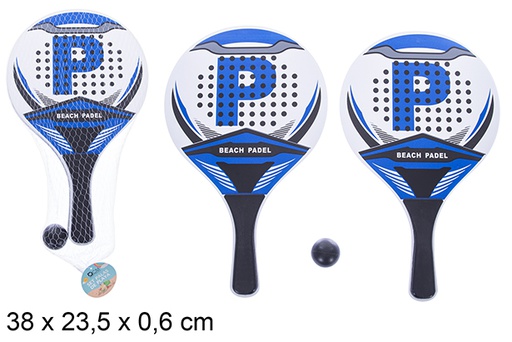 [123537] Set racchette da spiaggia rettangolare decorato beach padel