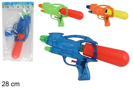 [123543] Pistolet à eau couleurs assorties 28 cm