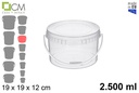 Envase plastico multiusos 2.500 c.c  redondo