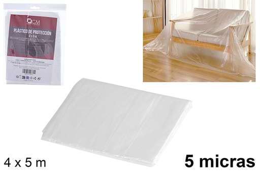 [123571] Curved protective plastic 4x5m/5 microns