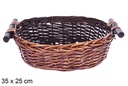 Cesta ovalada caoba Vinalma 35x25 cm