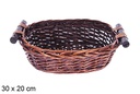 Cesta ovalada caoba Vinalma 30x20 cm
