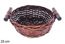 Cesta redonda caoba Vinalma 25 cm