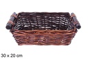 Cesta rectangular caoba Vinalma 30x20 cm