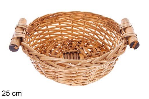 [123586] Cesta redonda miel Vinalma 25 cm