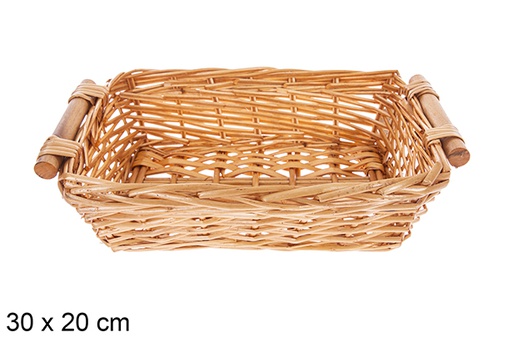 [123588] Cesta rectangular miel Vinalma 30x20 cm