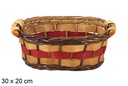 Cesta ovalada bicolor Trenvalo 30x20 cm