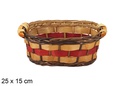 Cesta ovalada bicolor Trenvalo 25x15 cm