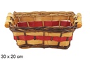 Cesta rectangular bicolor Trenvalo 30x20 cm