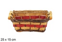 Cesta rectangular bicolor Trenvalo 25x15 cm
