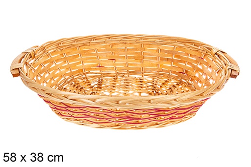 [123594] Cesto oval bicolor Brelo 58x38 cm