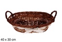 Cesta ovalada caoba con lazo Trevonel 40x30 cm