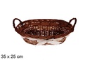Cesta ovalada caoba con lazo Trevonel 35x25 cm