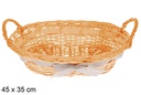 Cesta ovalada miel con lazo Trevonel 45x35 cm