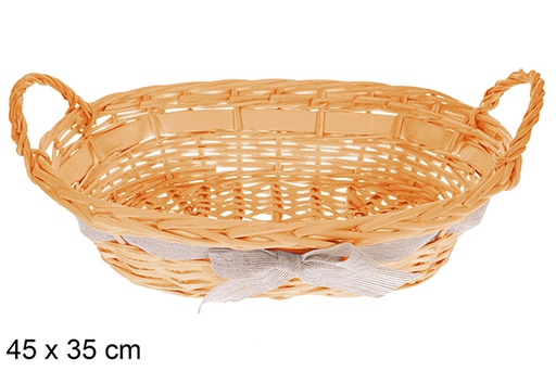[123606] Cesto oval para mel com fita Trevonel 45x35 cm