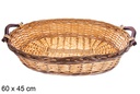 Cesta ovalada bicolor Taviora 60x45 cm