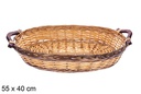 Cesta ovalada bicolor Taviora 55x40 cm