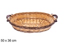Cesta ovalada bicolor  Taviora 50x36 cm