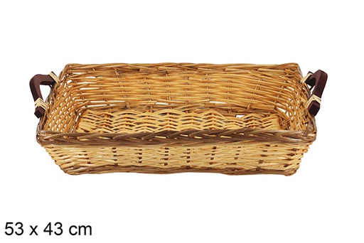 [123627] Cesta rectangular bicolor Lornexa 53x43 cm