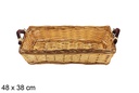 Cesta rectangular bicolor Lornexa 48x38 cm