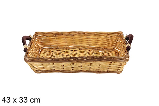 [123629] Panier rectangulaire bicolore Lornexa 43x33 cm