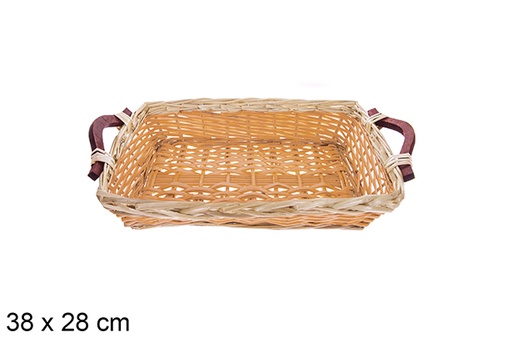 [123630] Cesta rectangular bicolor Lornexa 38x28 cm