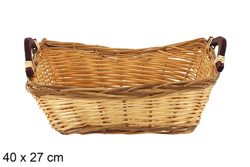 [123632] Lornexa two-tone rectangular basket 40x27 cm