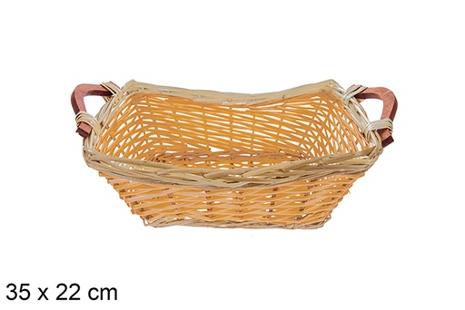 [123633] Cesta rectangular bicolor  Lornexa  35x22 cm