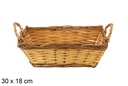Cesta rectangular bicolor Briselum  30x18 cm