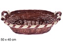 Cesta ovalada caoba Avelia 50x40 cm